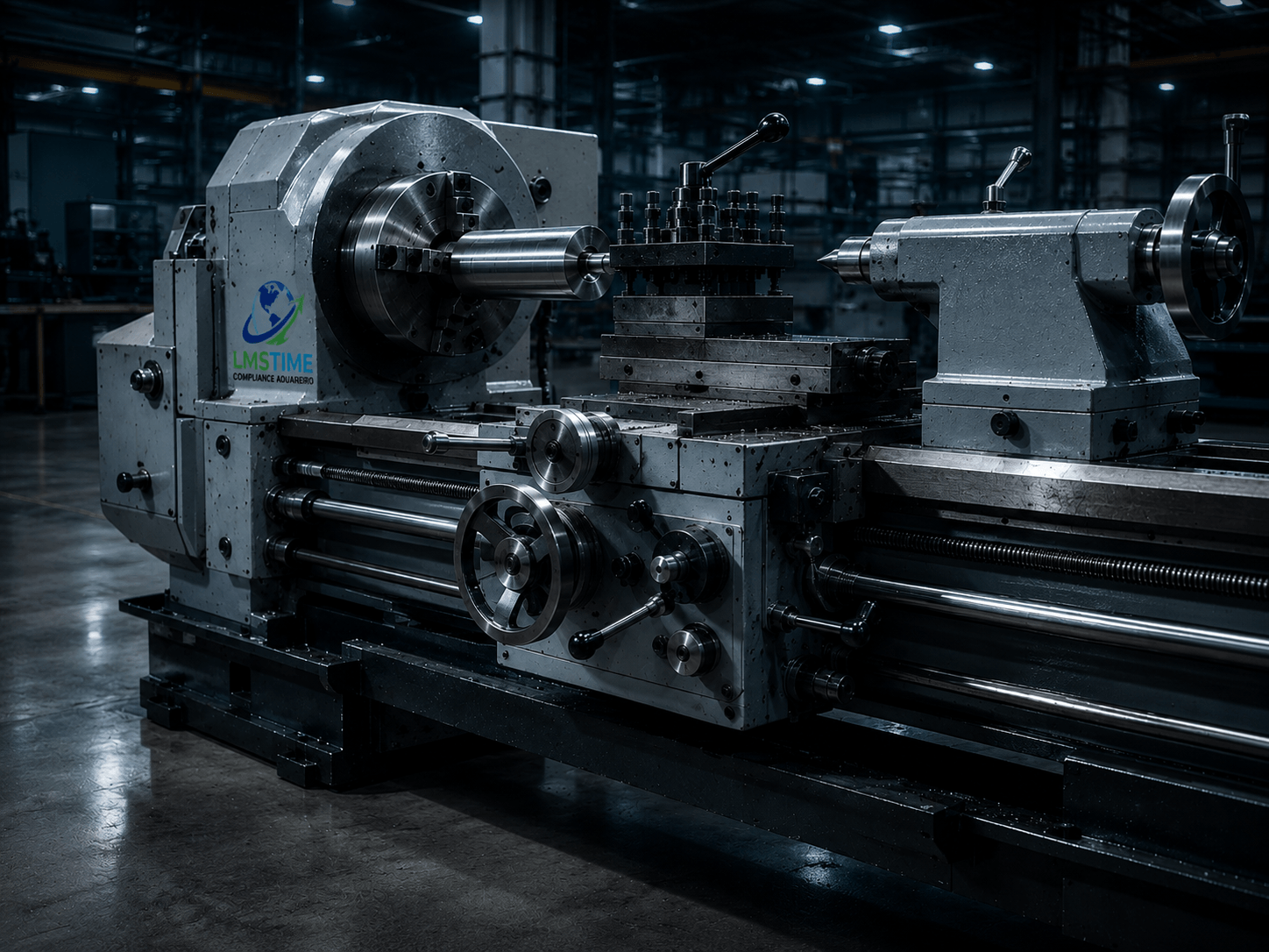 Torno industrial importado pela LMS TIME